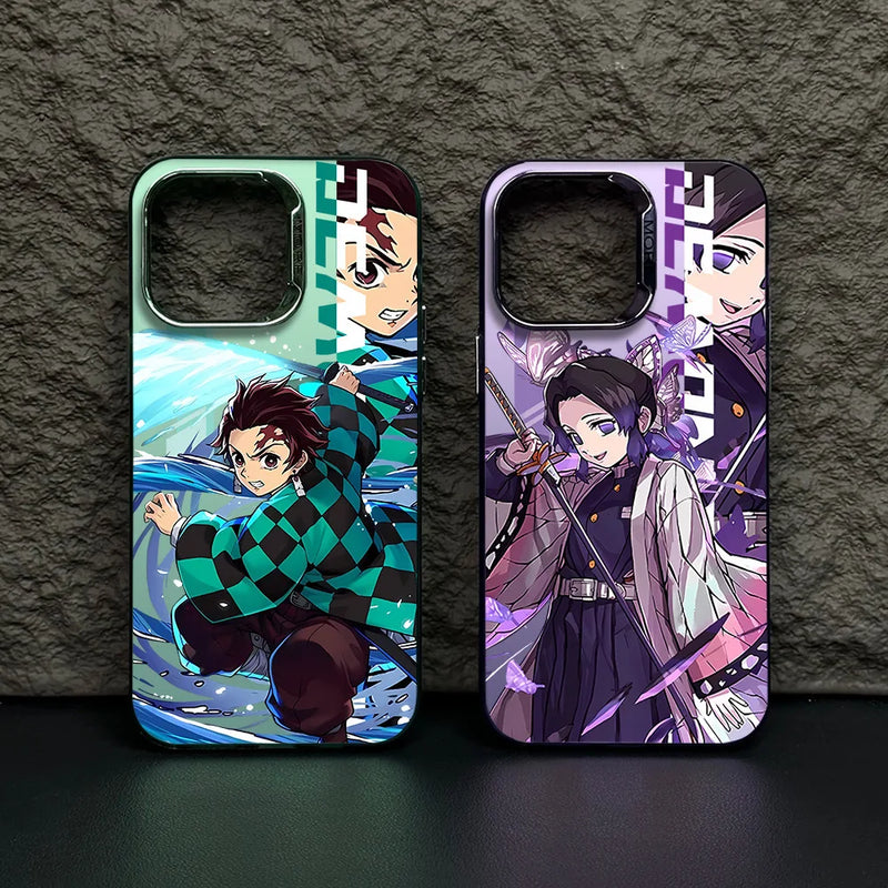 Demon Slayer Tanjiro Electroplated Anime Phone Case