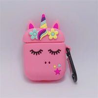 3D Cartoon Anime AirPods Case with Keychain - Soft Silicone Cover