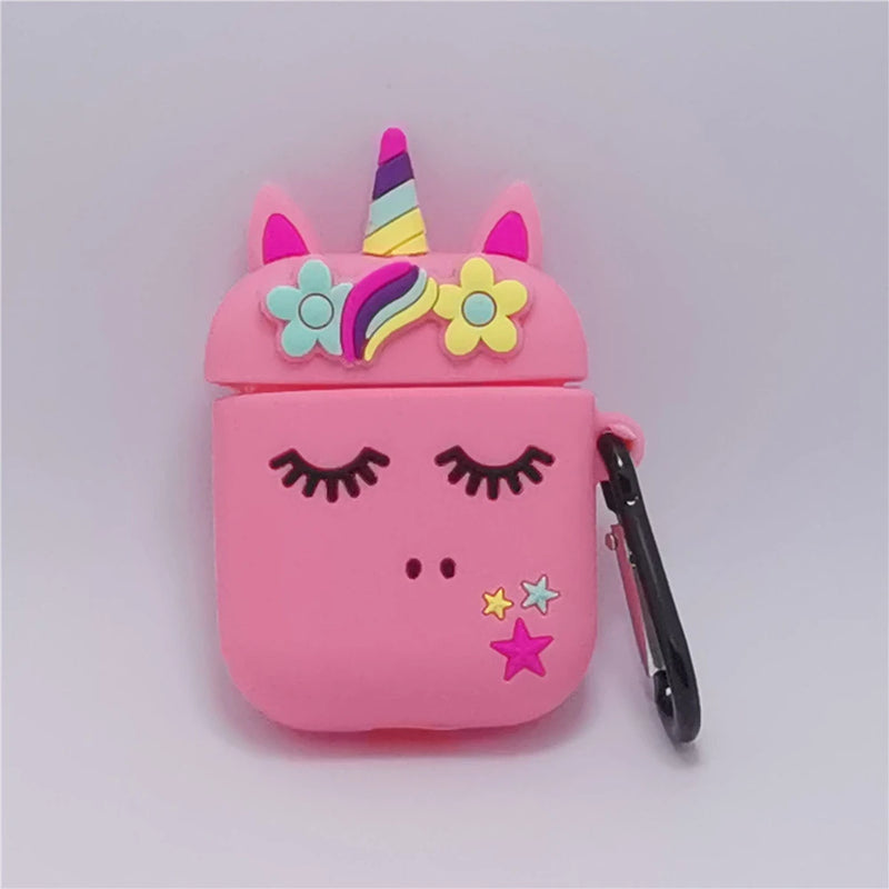 3D Cartoon Anime AirPods Case with Keychain - Soft Silicone Cover