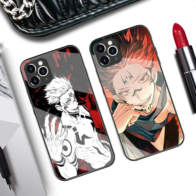 Jujutsu Kaisen Anime Tempered-Glass Case for Samsung Galaxy & iPhone