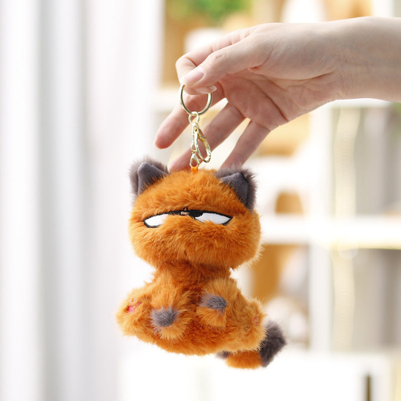 Grumpy Cat Plush Keychain - Cute Funny Bag Charm