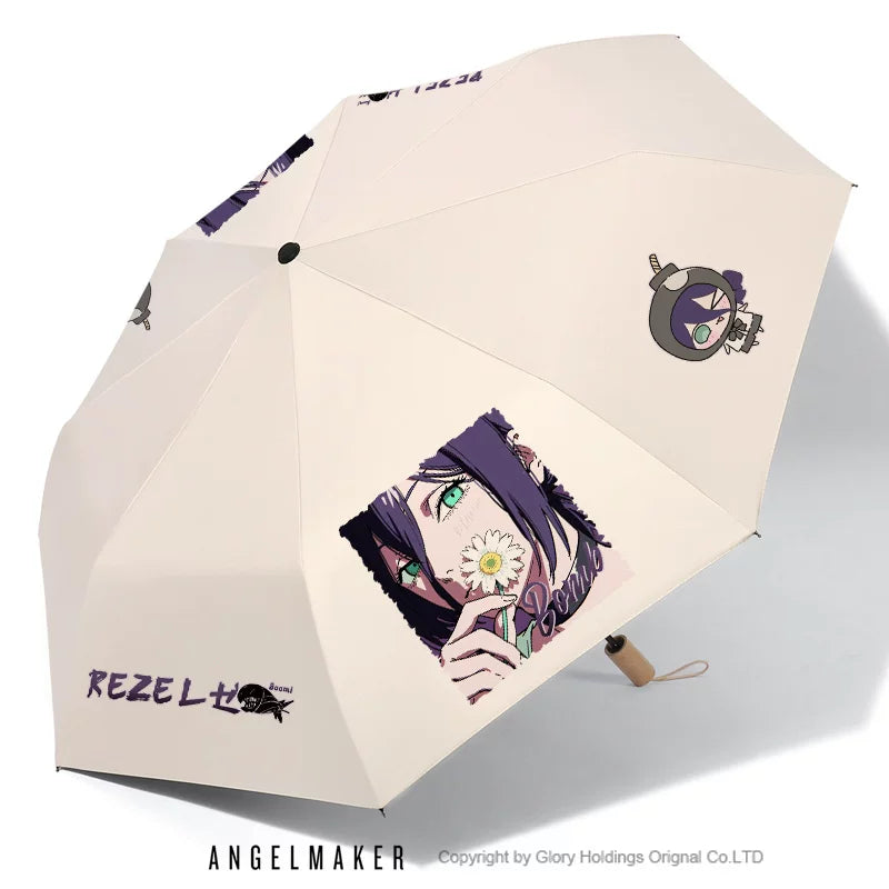 Chainsaw Man Reze Folding Umbrella — 7 Designs