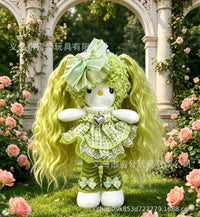Kitty Fashion Doll Plush Keychain - Long-Leg Curly-Hair Bag Charm (15cm)