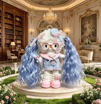 Kitty Fashion Doll Plush Keychain - Long-Leg Curly-Hair Bag Charm (15cm)