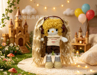 Kitty Fashion Doll Plush Keychain - Long-Leg Curly-Hair Bag Charm (15cm)