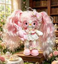 Kitty Fashion Doll Plush Keychain - Long-Leg Curly-Hair Bag Charm (15cm)