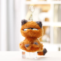 Grumpy Cat Plush Keychain - Cute Funny Bag Charm