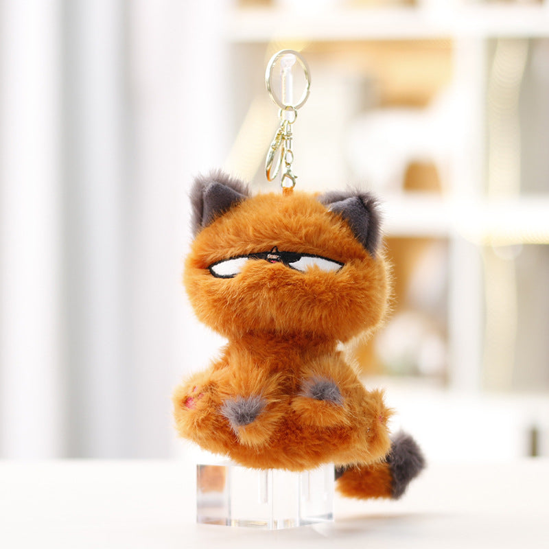 Grumpy Cat Plush Keychain - Cute Funny Bag Charm
