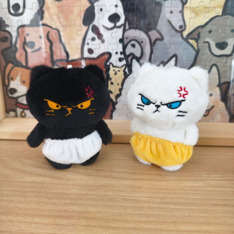 Moody Cat Plush Keychain - Funny Grumpy Cat Doll