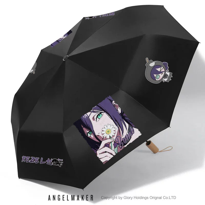 Chainsaw Man Reze Folding Umbrella — 7 Designs