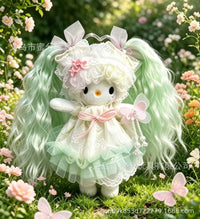 Kitty Fashion Doll Plush Keychain - Long-Leg Curly-Hair Bag Charm (15cm)