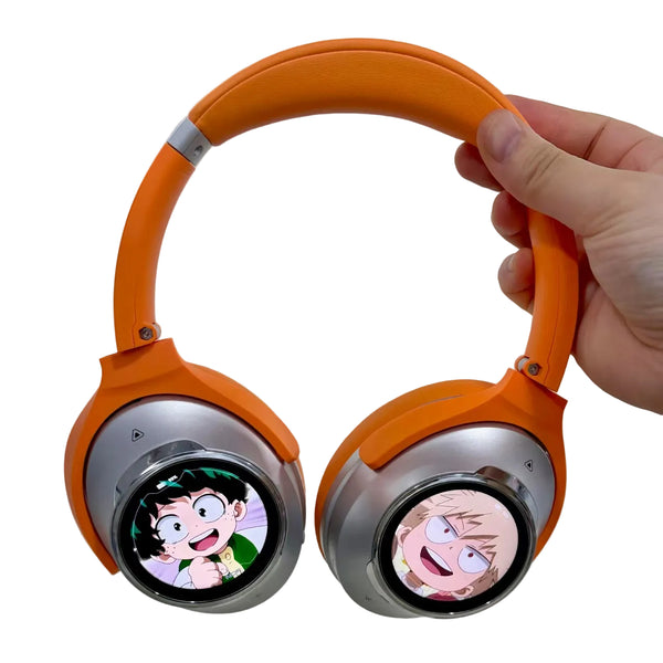 Dual-Screen ANC Headphones — Custom Display Wireless Over-Ear with 155H Battery
