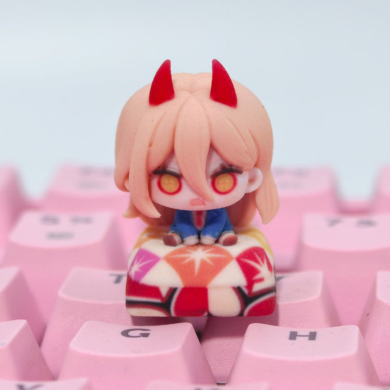 Chainsaw Man Power and Angel Devil 3D artisan keycaps — product view 2