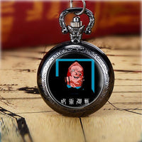 Jujutsu Kaisen Pocket Watch Necklace — Vintage Quartz Pendant — Ryomen Sukuna - Neon Frame / Standard