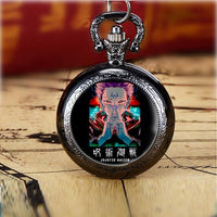 Jujutsu Kaisen Pocket Watch Necklace — Vintage Quartz Pendant — Ryomen Sukuna - Neon / Standard