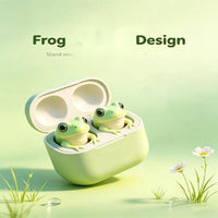 Frog Earbuds - Cute Animal Wireless Bluetooth Earbuds with Charging Case