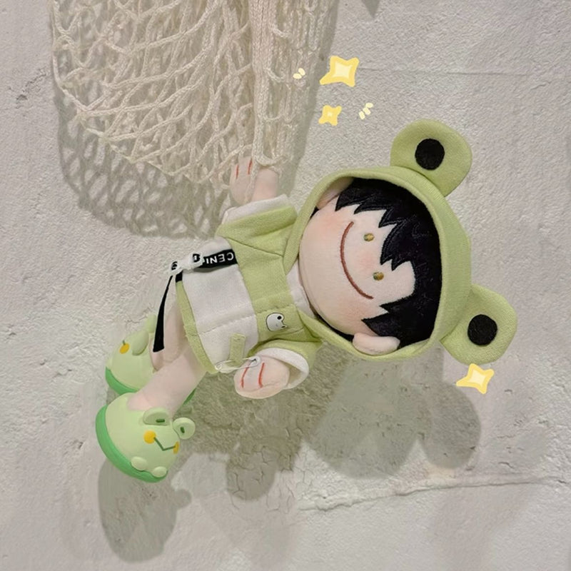 Animal Hoodie Outfit for 10cm / 20cm Cotton Dolls - Cat / Dog / Bunny / Frog