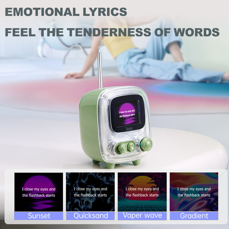 Retro Pixel Bluetooth Speaker with Photo Album Display
