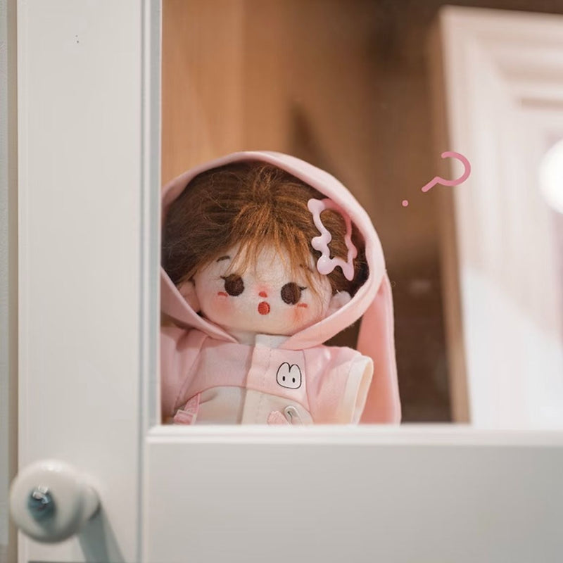 Animal Hoodie Outfit for 10cm / 20cm Cotton Dolls - Cat / Dog / Bunny / Frog