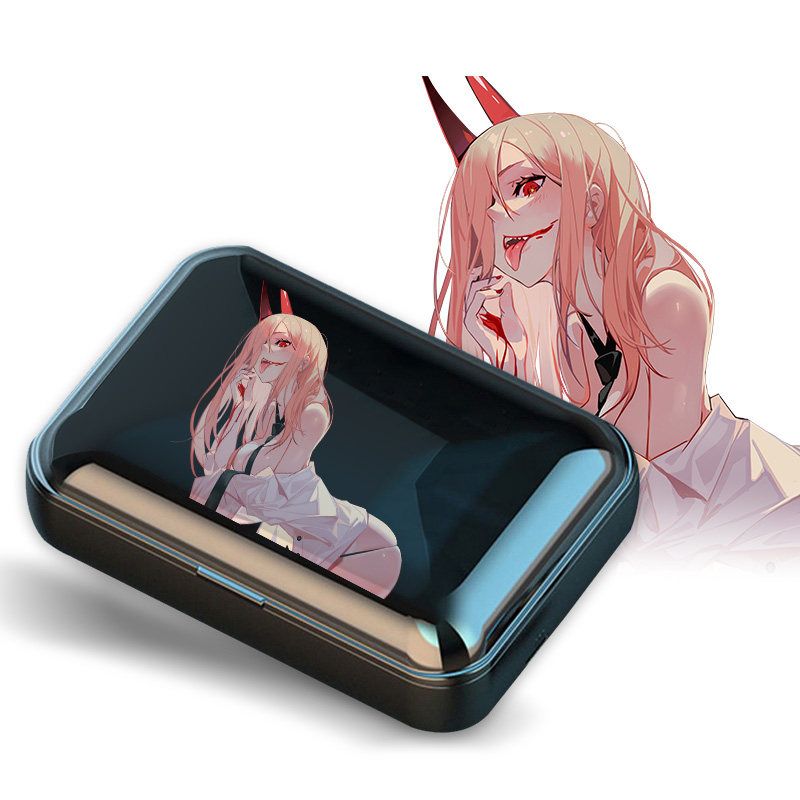 Chainsaw Man Power wireless earbuds charging case
