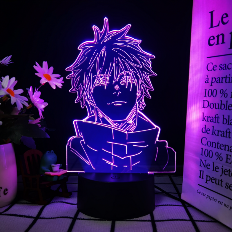 JJK 3D LED Night Light - Multi-Color Dimmable Desk Lamp — Satoru Gojo 8 / 7 Colors + Touch