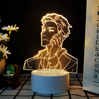 JJK 3D LED Night Light - Multi-Color Dimmable Desk Lamp — Kento Nanami 2 / 3 Colors + Switch
