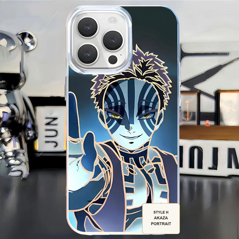 Demon Slayer aurora gold phone case — Akaza — Portrait