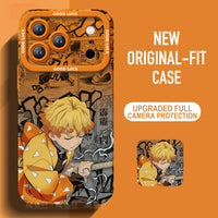 Demon Slayer Silicone Phone Case — Soft Shockproof Case with Full Lens Cover