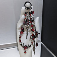 Love and Deepspace Sylus Crimson Beaded Bag Charms