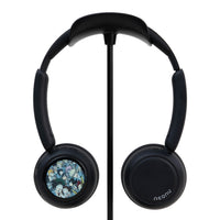 Black Custom Anime Display Headphones showing My Hero Academia artwork on the customizable screen