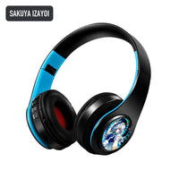 Sakuya Izayoi anime voice Bluetooth headphones — Black / Blue