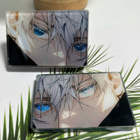 Satoru Gojo Eyes Quicksand Acrylic Tile Charm - Layered Glitter Ornament