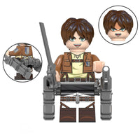 Attack on Titan Building Block Minifigures - Eren, Mikasa, Levi & Titans