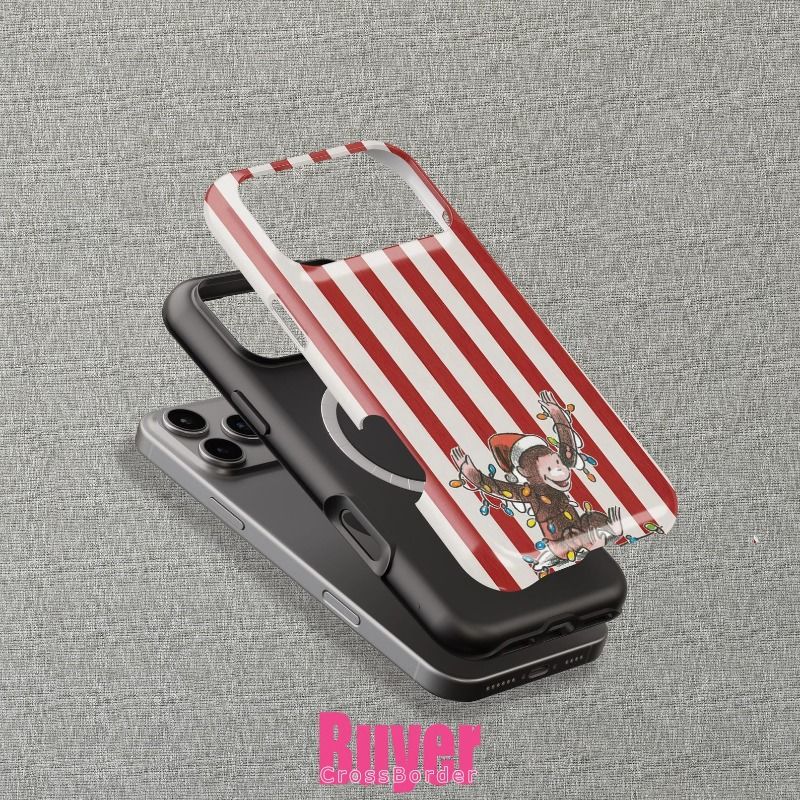 Curious George Christmas Magnetic Two-Layer Phone Case