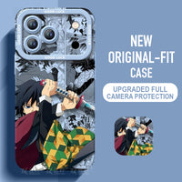 Demon Slayer Silicone Phone Case — Soft Shockproof Case with Full Lens Cover