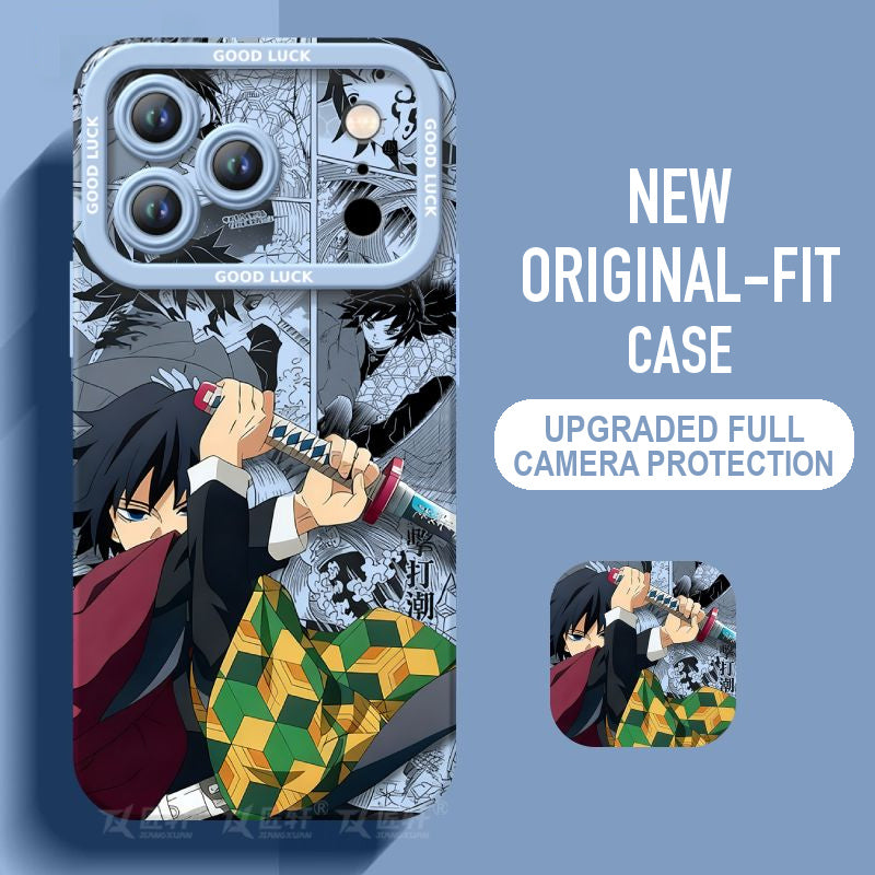 Demon Slayer Silicone Phone Case — Soft Shockproof Case with Full Lens Cover