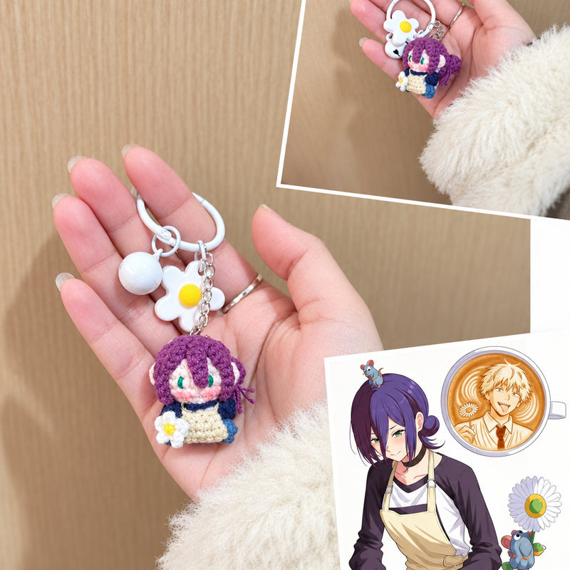 Hand Made Chainsaw Man Reze Crochet Keychain