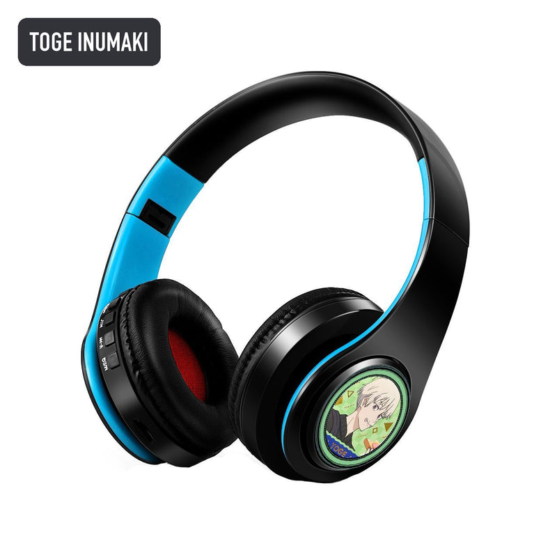 Toge Inumaki anime voice Bluetooth headphones — Black / Blue