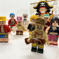 One Piece Building Block Minifigures - Luffy, Zoro, Nami, Chopper, Franky