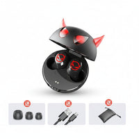 Devil Wireless Gaming Bluetooth Earbuds - Low-Latency Game Mode, 9D Bass, Universal for iPhone & Android