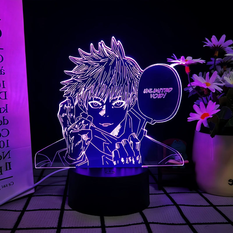 JJK 3D LED Night Light - Multi-Color Dimmable Desk Lamp — Satoru Gojo 4 / 7 Colors + Touch