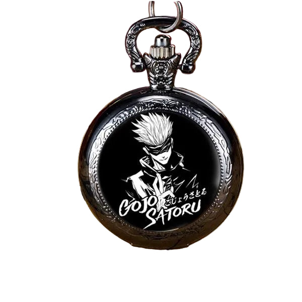 Jujutsu Kaisen Pocket Watch Necklace — Vintage Quartz Pendant