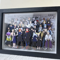 JJK 3D Layered Shadow Box Art - Framed Group Decor