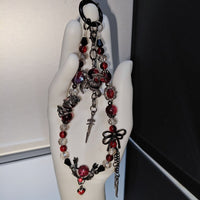 Love and Deepspace Sylus Crimson Beaded Bag Charms