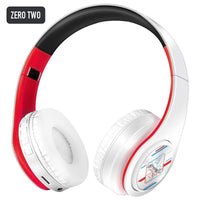 Zero Two anime voice Bluetooth headphones — White / Red