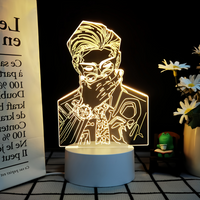 JJK 3D LED Night Light - Multi-Color Dimmable Desk Lamp — Kento Nanami / 3 Colors + Switch