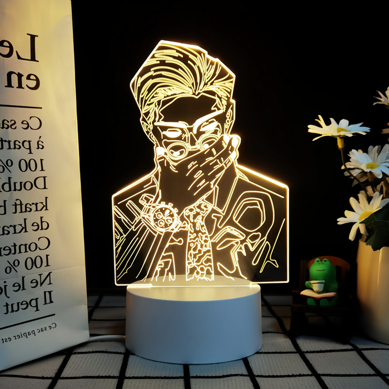 JJK 3D LED Night Light - Multi-Color Dimmable Desk Lamp — Kento Nanami / 3 Colors + Switch