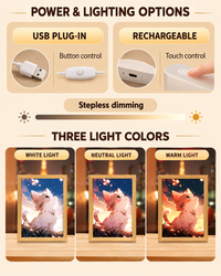 USB and rechargeable power options with three light colors