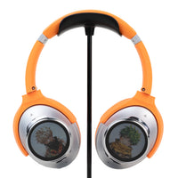Dual-Screen ANC Headphones with My Hero Academia artwork shown on the customizable displays
