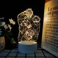 JJK 3D LED Night Light - Multi-Color Dimmable Desk Lamp — Jujutsu Kaisen Group / 3 Colors + Switch